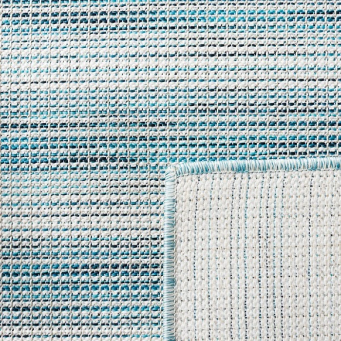 Safavieh Hampton Aqua / Ivory HTN231 6 ft. 5 in. X 6 ft. 5 in. Round Rug