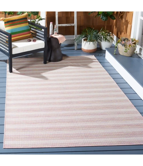 Safavieh Hampton Pink Ivory / Multi HTN231 9 ft. X 12 ft. Rectangle Rug