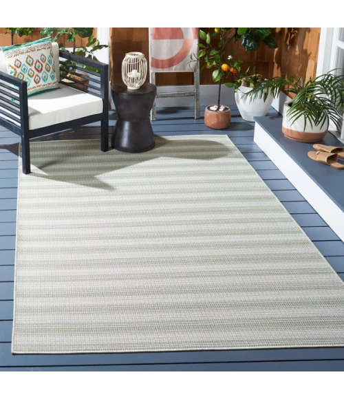 Safavieh Hampton Olive Green / Ivory HTN231 5 ft. 1 in. X 7 ft. 6 in. Rectangle Rug