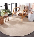 Safavieh Hampton Natural HTN237 6 ft. 5 in. X 6 ft. 5 in. Round Rug