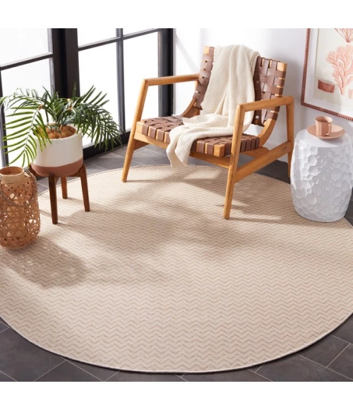 Safavieh Hampton Natural HTN237 6 ft. 5 in. X 6 ft. 5 in. Round Rug