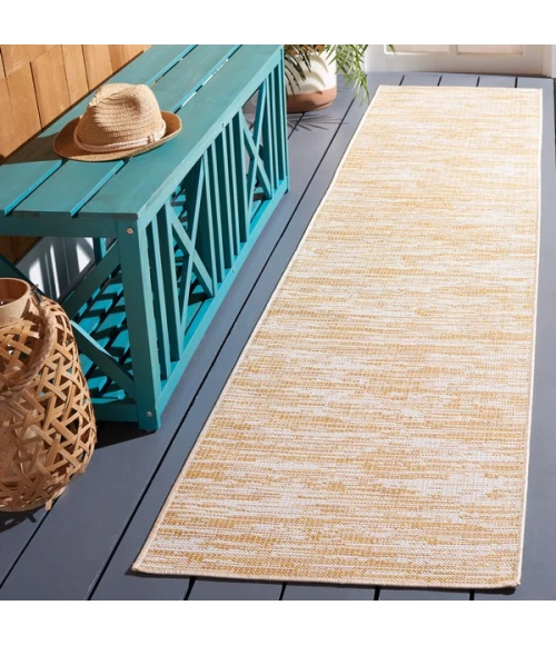 Safavieh Hampton Yellow HTN238 2 ft. X 9 ft. Runner Rug