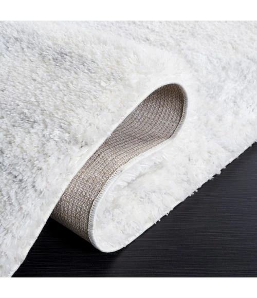 Safavieh Jasmine Shag Ivory / Light Grey JSM100 6 ft. 7 in. X 6 ft. 7 in. Square Rug