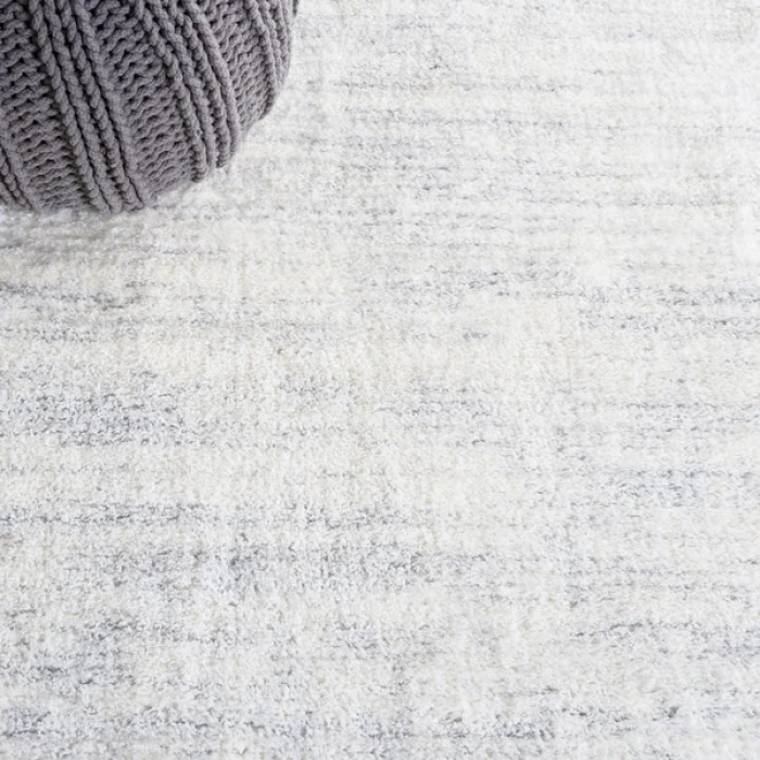Safavieh Jasmine Shag Ivory / Light Grey JSM100 2 ft. X 8 ft. Runner Rug
