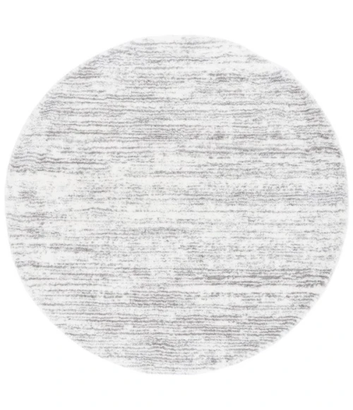 Safavieh Jasmine Shag Ivory / Grey JSM100 6 ft. 7 in. X 6 ft. 7 in. Round Rug