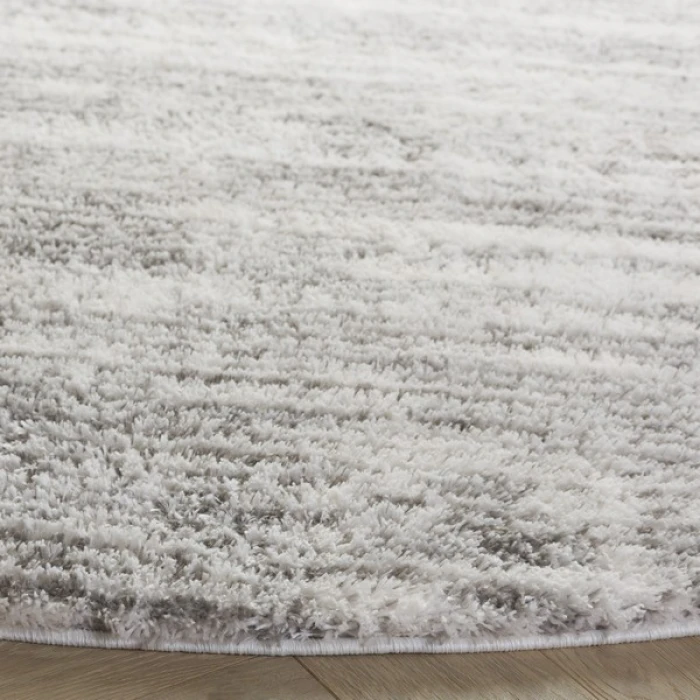 Safavieh Jasmine Shag Ivory / Grey JSM100 6 ft. 7 in. X 6 ft. 7 in. Square Rug