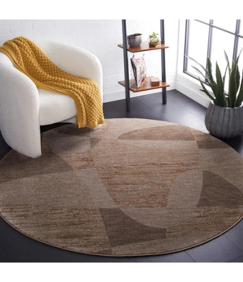 Safavieh Lasa Taupe / Gold LAS102 4 ft. X 4 ft. Round Rug