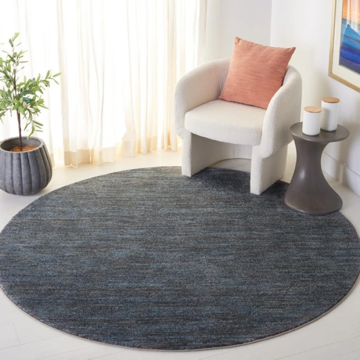 Safavieh Lasa Blue / Grey LAS104 4 ft. X 4 ft. Round Rug
