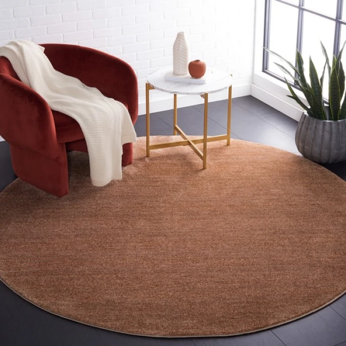 Safavieh Lasa Rust / Copper LAS108 4 ft. X 4 ft. Round Rug