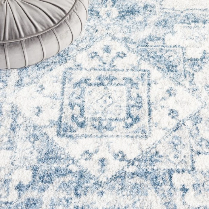 Safavieh Layla Ivory Grey / Blue LAY100 6 ft. 7 in. X 6 ft. 7 in. Round Rug
