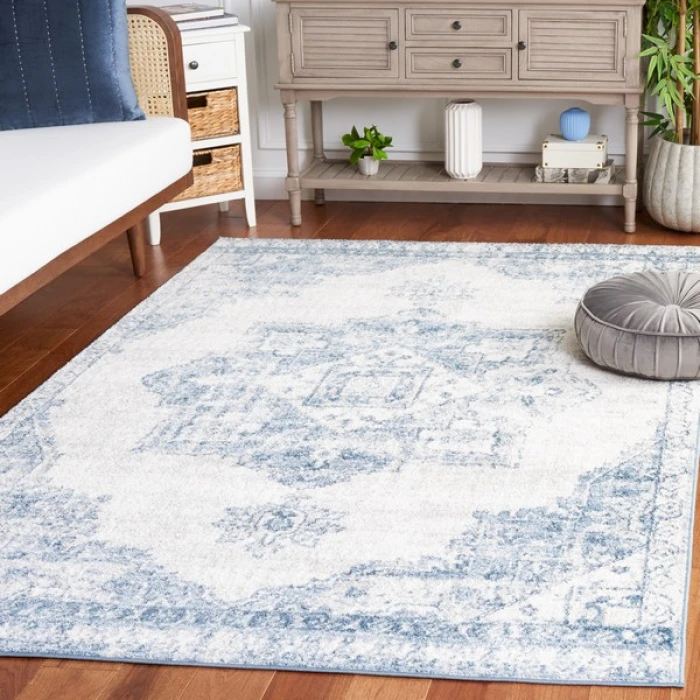 Safavieh Layla Ivory Grey / Blue LAY100 6 ft. 7 in. X 6 ft. 7 in. Square Rug