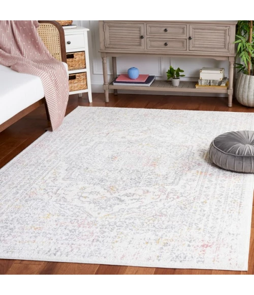 Safavieh Layla Ivory Grey / Pink LAY103 4 ft. 5 in. X 6 ft. 5 in. Rectangle Rug