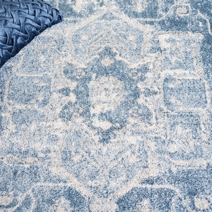 Safavieh Layla Ivory Grey / Blue LAY108 6 ft. 7 in. X 6 ft. 7 in. Round Rug