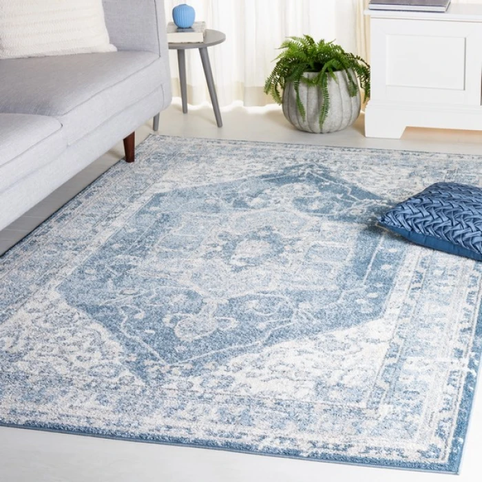 Safavieh Layla Ivory Grey / Blue LAY108 6 ft. 7 in. X 6 ft. 7 in. Square Rug