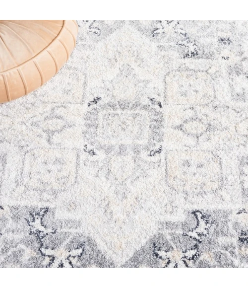 Safavieh Layla Ivory Grey / Charcoal LAY109 6 ft. 7 in. X 6 ft. 7 in. Round Rug
