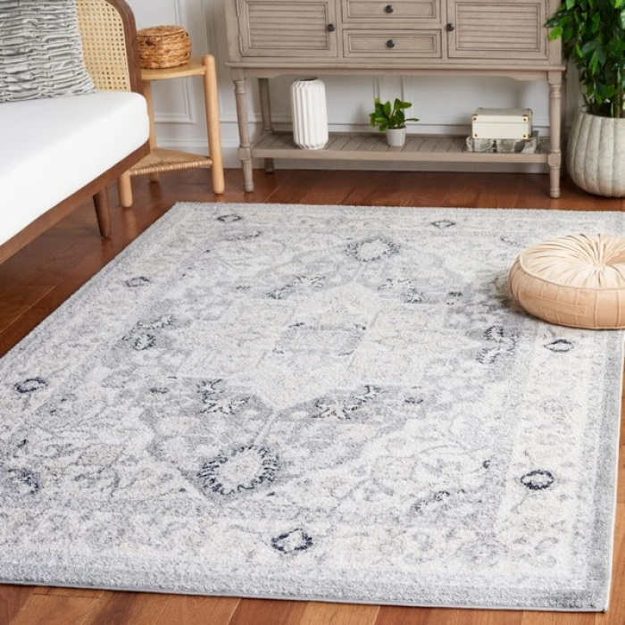 Safavieh Layla Ivory Grey / Charcoal LAY109 5 ft. 5 in. X 7 ft. 6 in. Rectangle Rug