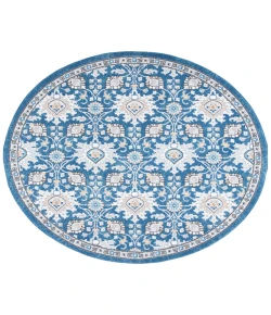 Safavieh Liberty  Dark Blue / Ivory LIB742 6 ft. 7 in. X 6 ft. 7 in. Round Rug