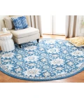 Safavieh Liberty  Dark Blue / Ivory LIB742 6 ft. 7 in. X 6 ft. 7 in. Round Rug