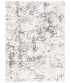 Safavieh Lindsay Shag Ivory / Grey LNS550 5 ft. 3 in. X 7 ft. 6 in. Rectangle Rug