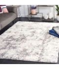 Safavieh Lindsay Shag Ivory / Grey LNS550 5 ft. 3 in. X 7 ft. 6 in. Rectangle Rug