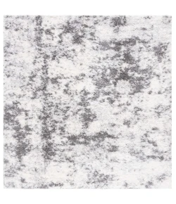 Safavieh Lindsay Shag Ivory / Grey LNS550 6 ft. 7 in. X 6 ft. 7 in. Square Rug