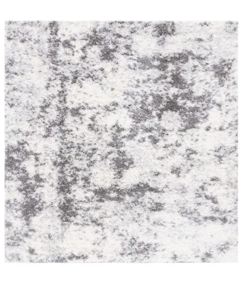 Safavieh Lindsay Shag Ivory / Grey LNS550 6 ft. 7 in. X 6 ft. 7 in. Square Rug