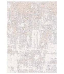 Safavieh Lindsay Shag Grey / Ivory Beige LNS552 6 ft. 7 in. X 6 ft. 7 in. Round Rug