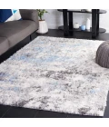 Safavieh Lindsay Shag Grey / Blue Ivory LNS556 8 ft. X 10 ft. Rectangle Rug