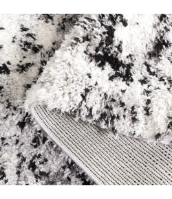 Safavieh Lindsay Shag Grey / Black Ivory LNS556 4 ft. X 6 ft. Rectangle Rug