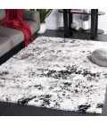Safavieh Lindsay Shag Grey / Black Ivory LNS556 4 ft. X 6 ft. Rectangle Rug