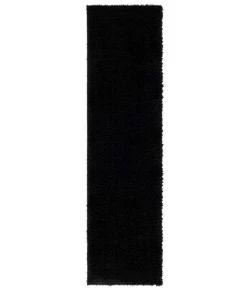 Safavieh Lindsay Shag Black LNS560 2 ft. 2 in. X 8 ft. Runner Rug