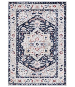 Safavieh Luna Beige / Navy LUN100 8 ft. X 10 ft. Rectangle Rug