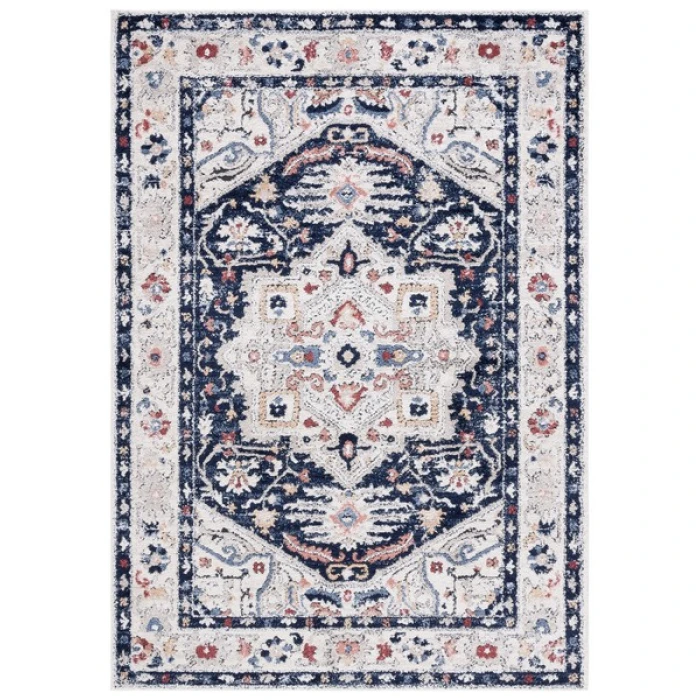 Safavieh Luna Beige / Navy LUN100 9 ft. X 12 ft. Rectangle Rug