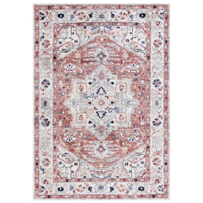 Safavieh Luna Beige / Rust LUN100 4 ft. 5 in. X 6 ft. 5 in. Rectangle Rug