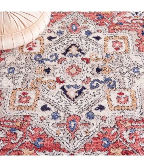 Safavieh Luna Beige / Rust LUN100 6 ft. 7 in. X 6 ft. 7 in. Round Rug