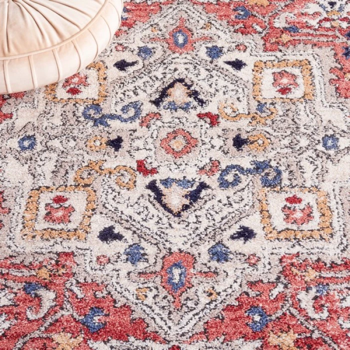 Safavieh Luna Beige / Rust LUN100 6 ft. 7 in. X 6 ft. 7 in. Square Rug