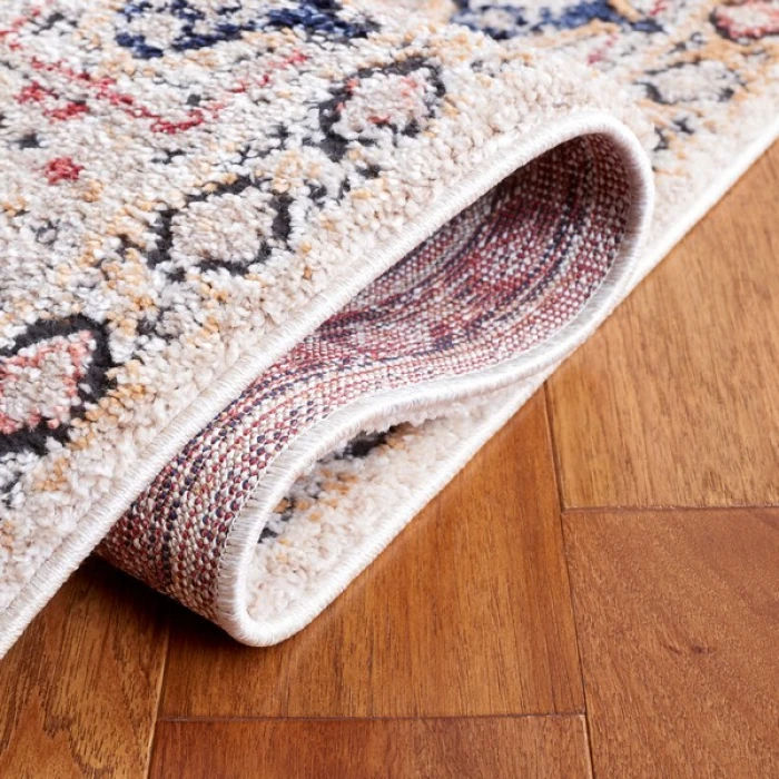 Safavieh Luna Beige / Blue Rust LUN101 6 ft. 7 in. X 6 ft. 7 in. Square Rug