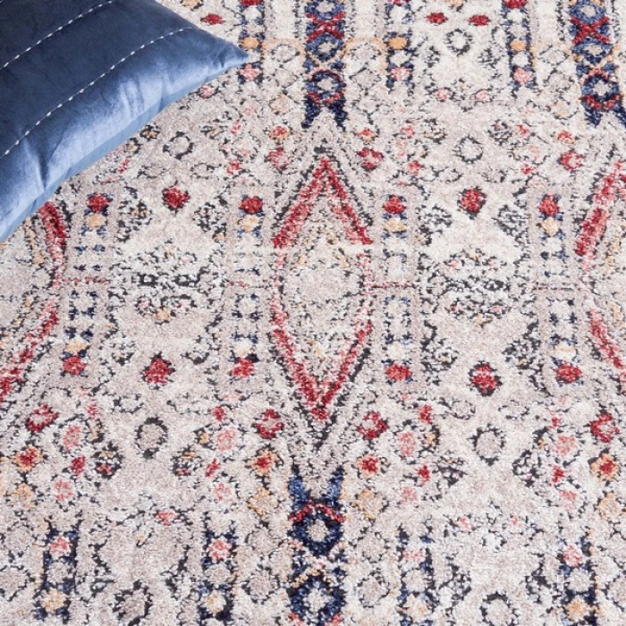 Safavieh Luna Beige / Blue Rust LUN101 6 ft. 7 in. X 6 ft. 7 in. Square Rug