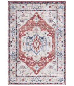 Safavieh Luna Beige / Blue Rust LUN102 5 ft. 3 in. X 7 ft. 6 in. Rectangle Rug