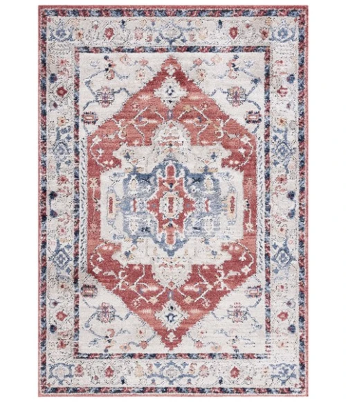 Safavieh Luna Beige / Blue Rust LUN102 5 ft. 3 in. X 7 ft. 6 in. Rectangle Rug