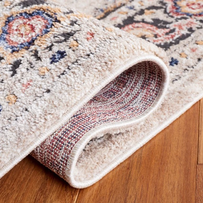Safavieh Luna Beige / Black Rust LUN104 6 ft. 7 in. X 6 ft. 7 in. Square Rug
