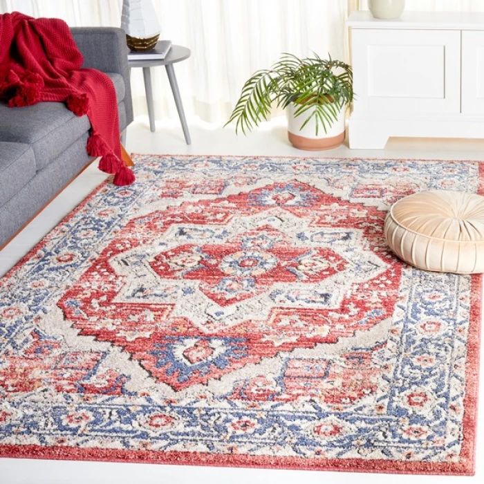Safavieh Luna Beige / Blue Rust LUN105 9 ft. X 12 ft. Rectangle Rug