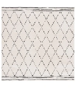 Safavieh Melody Ivory / Black MEL102 6 ft. 7 in. X 6 ft. 7 in. Square Rug