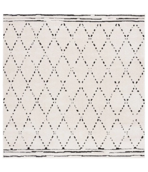 Safavieh Melody Ivory / Black MEL102 6 ft. 7 in. X 6 ft. 7 in. Square Rug