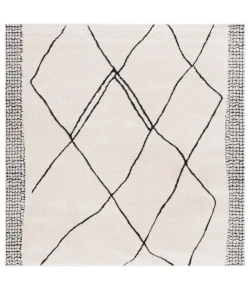 Safavieh Melody Ivory / Black MEL104 6 ft. 7 in. X 6 ft. 7 in. Square Rug