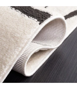 Safavieh Melody Ivory / Black MEL120 6 ft. 7 in. X 6 ft. 7 in. Round Rug