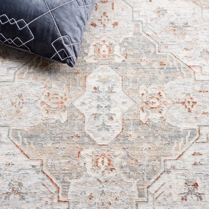 Safavieh Marmara Beige / Blue Rust MRM320 6 ft. 7 in. X 6 ft. 7 in. Square Rug