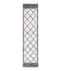Safavieh Moroccan Tassel Ivory / Black MRT103 2 ft. 2 in. X 9 ft. Runner Rug