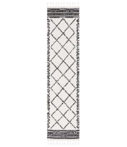 Safavieh Moroccan Tassel Ivory / Black MRT103 2 ft. 2 in. X 9 ft. Runner Rug