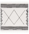 Safavieh Moroccan Tassel Ivory / Black MRT103 6 ft. 7 in. X 6 ft. 7 in. Square Rug